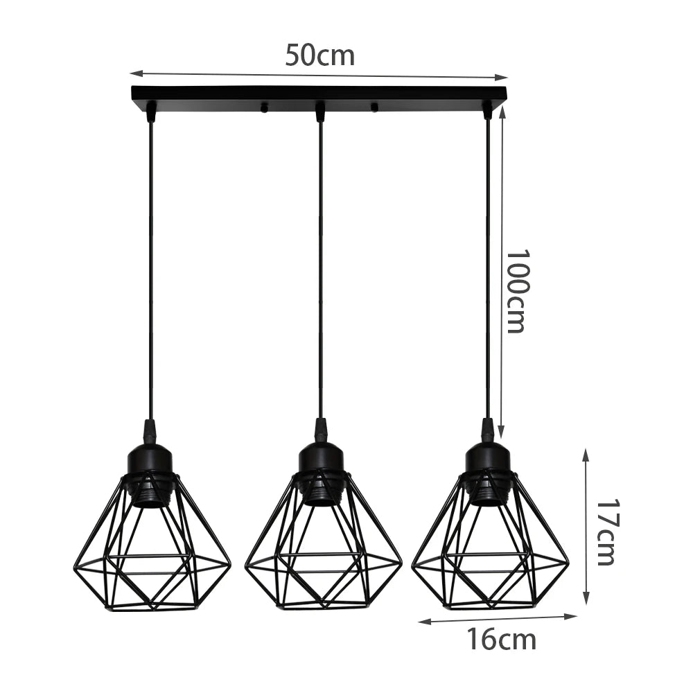 Vintage Iron Pendant Light – Modern Industrial Ceiling Lamp