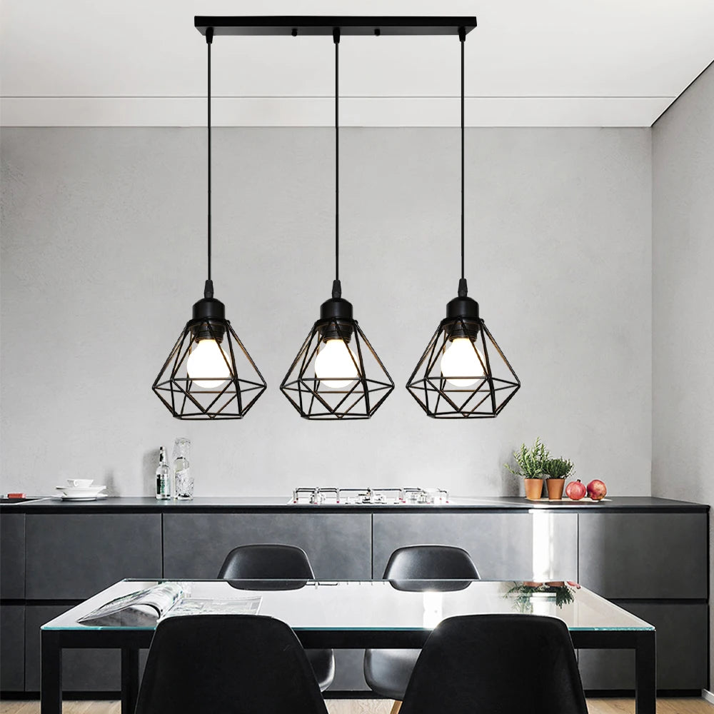 Vintage Iron Pendant Light – Modern Industrial Ceiling Lamp