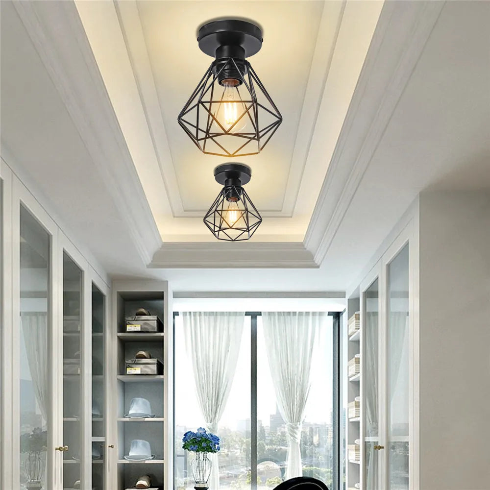 Vintage Iron Pendant Light – Modern Industrial Ceiling Lamp