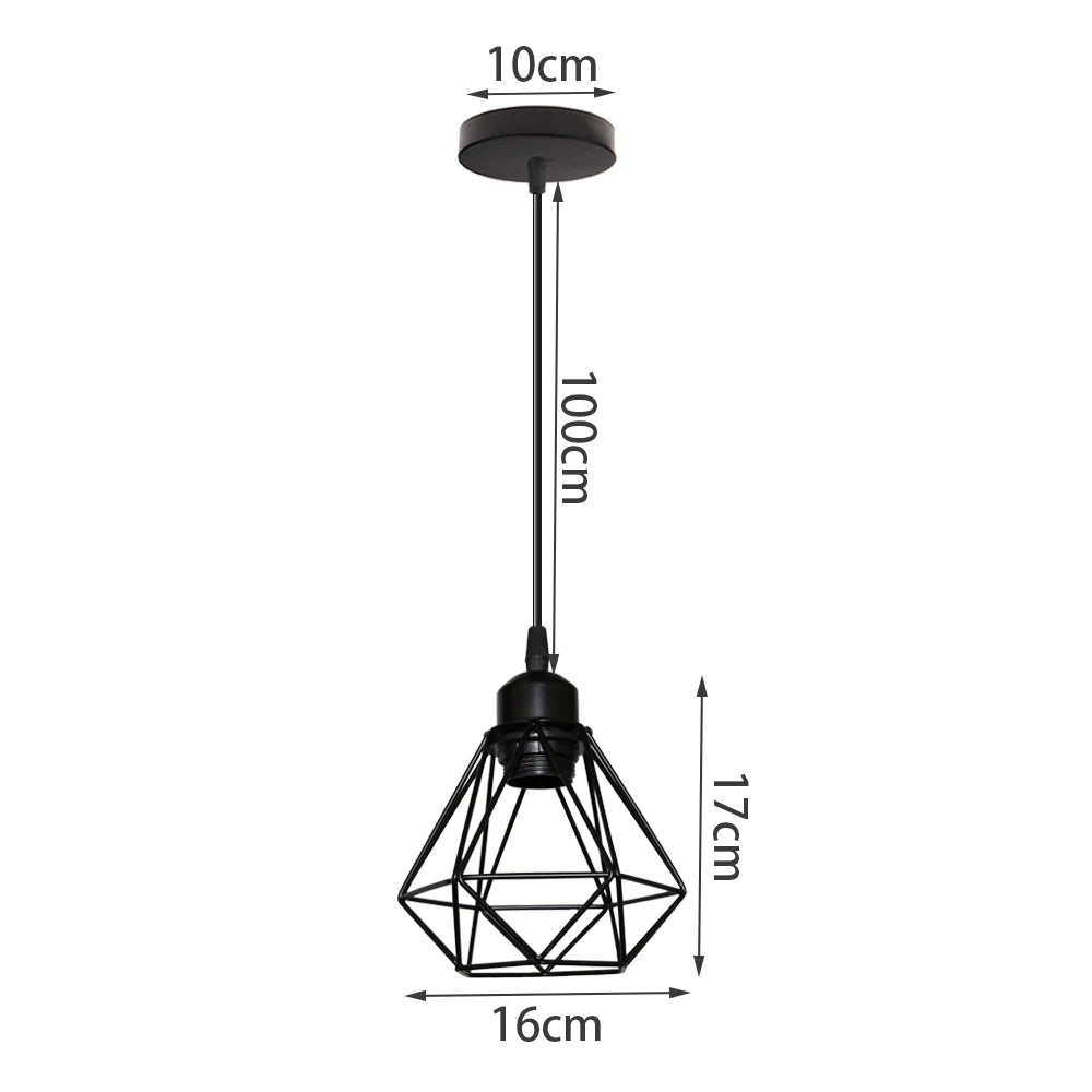 Vintage Iron Pendant Light – Modern Industrial Ceiling Lamp