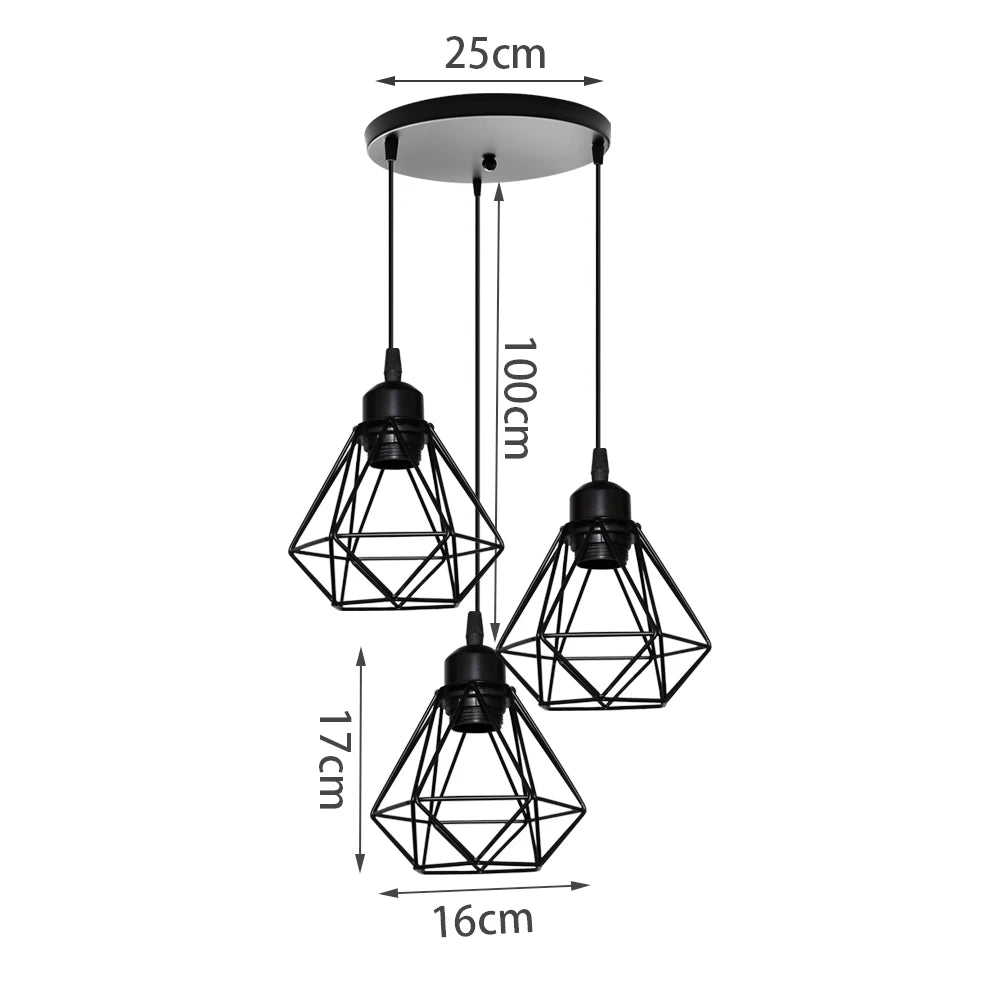 Vintage Iron Pendant Light – Modern Industrial Ceiling Lamp