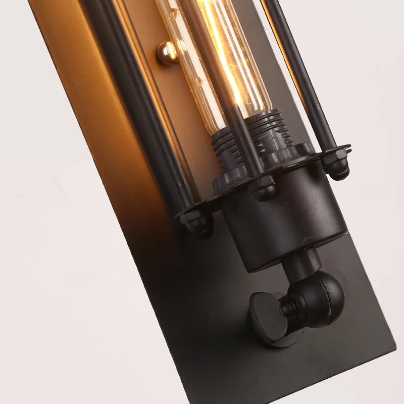 Retro Industrial Iron Wall Light – Loft & Bedroom LED Wall Lamp
