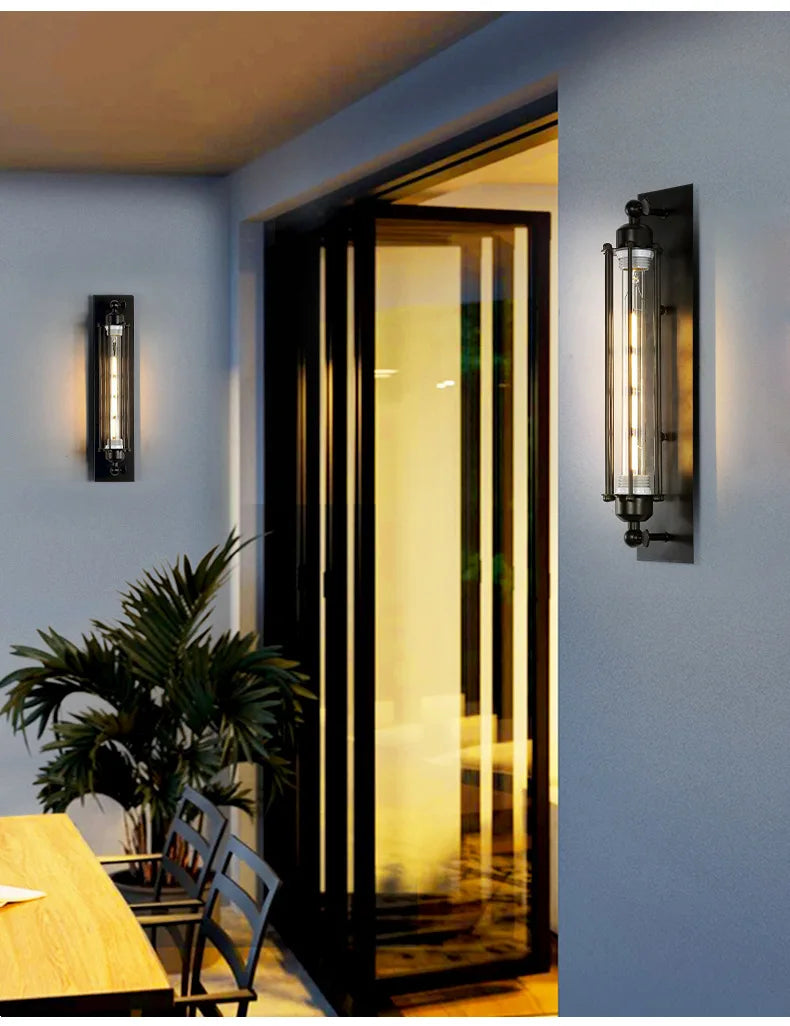 Retro Industrial Iron Wall Light – Loft & Bedroom LED Wall Lamp